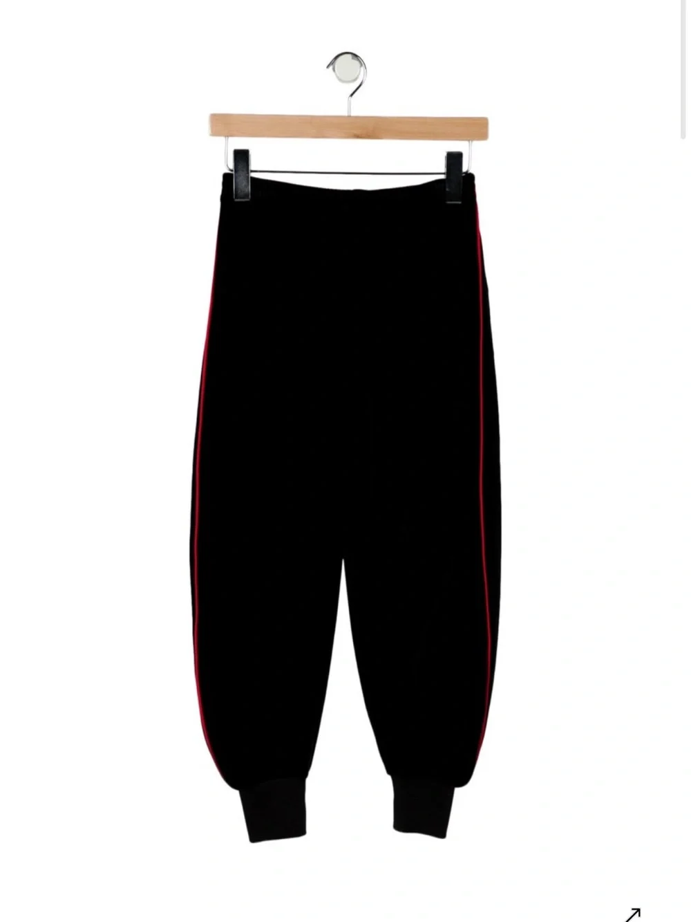 Gucci Black Joggers with Red Side Stripe and Logo Patch, size 10 Y - Picture 2 of 5